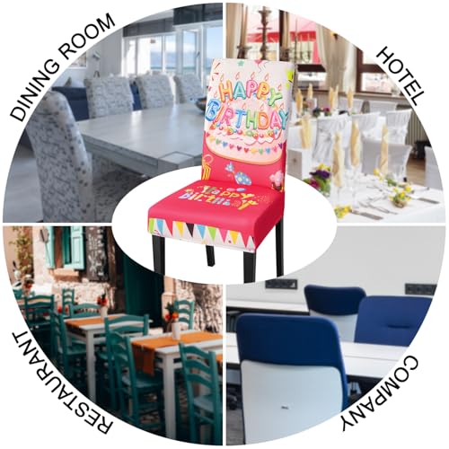 Birthday Chair Covers for Dining Room Set of 6