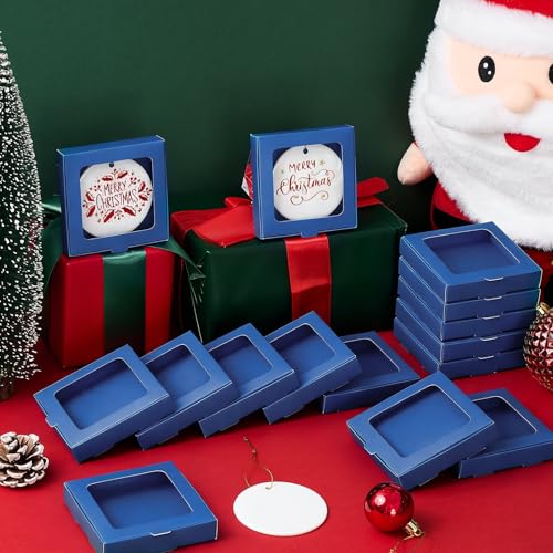25 Pcs Christmas Sublimation Ornament Blanks Box (25 Count)