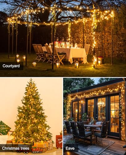40FT 120 LED Christmas Lights Outdoor