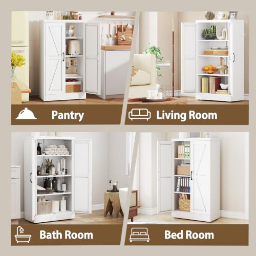 White Metal Storage Cabinet