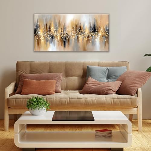 Gold Abstract Canvas Wall Art Prints Decor For living Room 20" × 40"