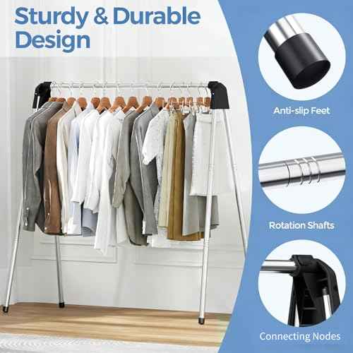 55" L Stainless Steel Clothes Drying Rack