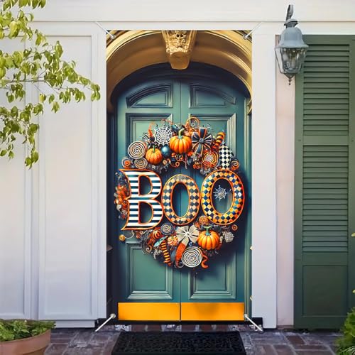 Halloween Door Banner Boo 35x71 Inch Polyester