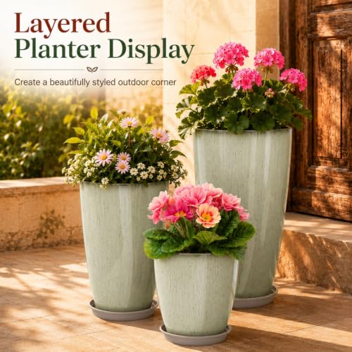 Set of 3 Tall Planter