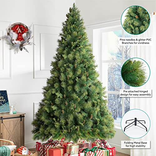 Vail 9ft Prelit Artificial Christmas Tree with Pine Cones