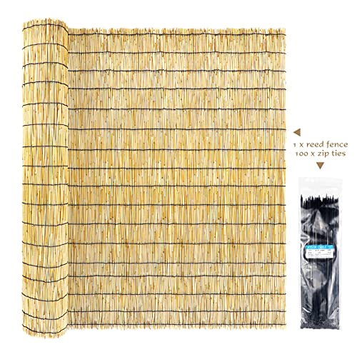 Natural Reed Fencing Roll 5.5x16.4FT Privacy Screen for Patio (89.7 sq ft sq ft)