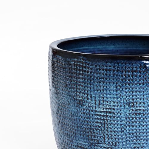 LuxenHome 15.75" Large Round Ceramic Pots for Plants