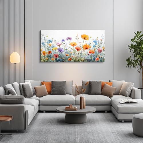 Vintage Wildflower Canvas Prints Painting Large Wall Decor For Living Room Wall Art For Bedroom Office Decoration Flowers Pictures Artworks Ready To Hang Modern Aesthetic Framed Home Decor