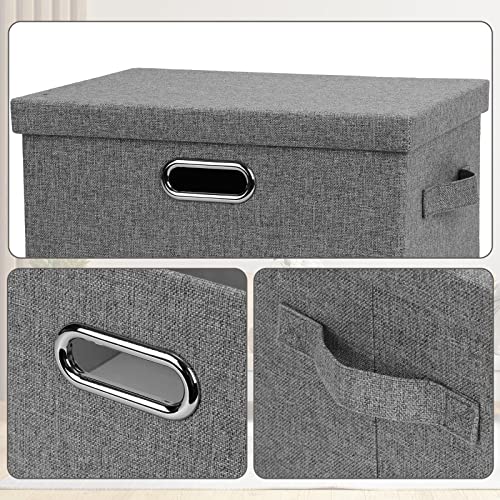 Medium 15" 21 Quart Collapsible Stackable Storage Bins with Lids (5 Count)