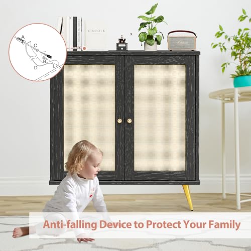 Rattan Buffet Cabinet with Storage