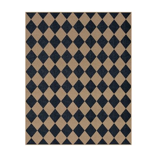 Checkered Easy Jute Living Room Rug (80 Sq Ft)