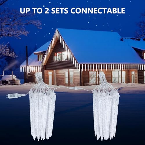Christmas Meteor Shower Icicle Lights Outdoor (720 Count)