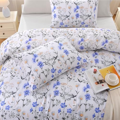 Blossom Blue Bed in a Bag King 7 Pieces