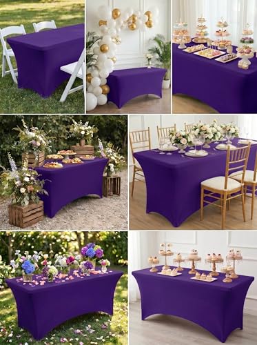 Spandex Table Cloth 2 Pack [6FT (2 Count)