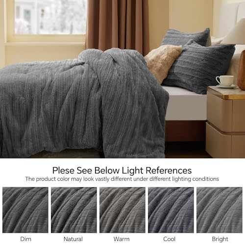 Faux Fur King Size Comforter Set