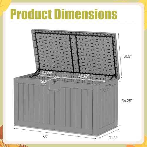 HDPE 240 Gallon Deck Box Double