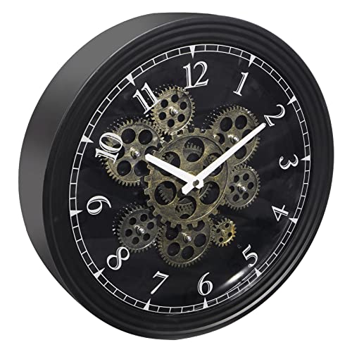 15 Inch Industrial Steampunk Moving Gear Wall Clock for Home Office