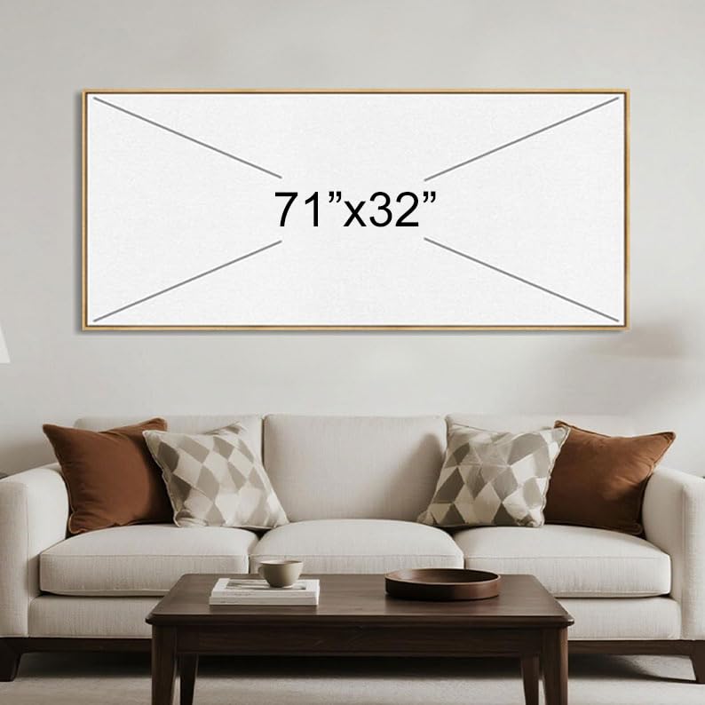 New York Wall Art Black Framed Extra Large Canvas Painting 71"x 32"