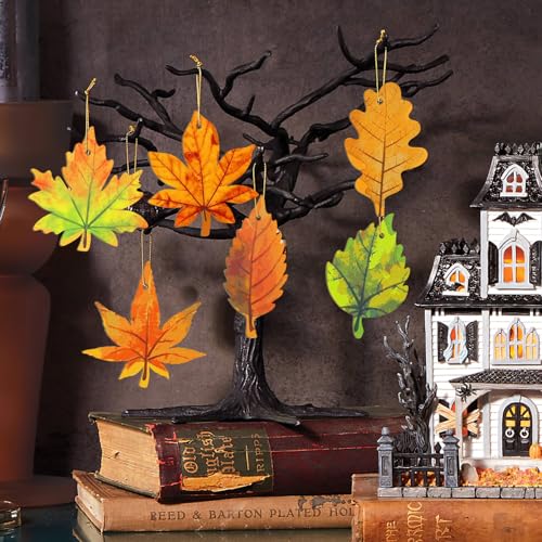 36PCS Wooden Fall Ornaments to Paint Thanksgiving Decorations (36 Count)
