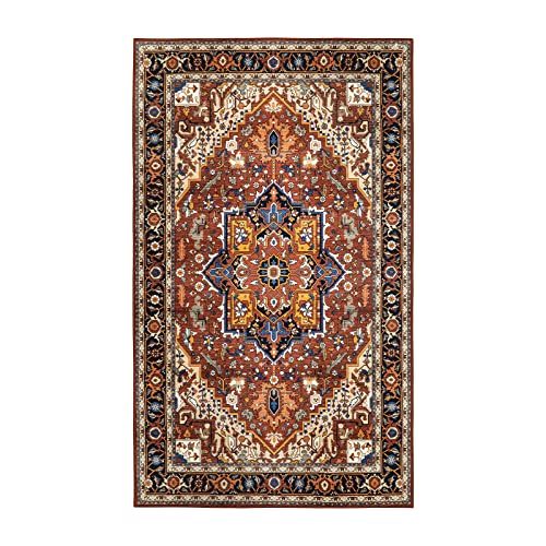 Ultra Thin Washable Oriental Area Rug