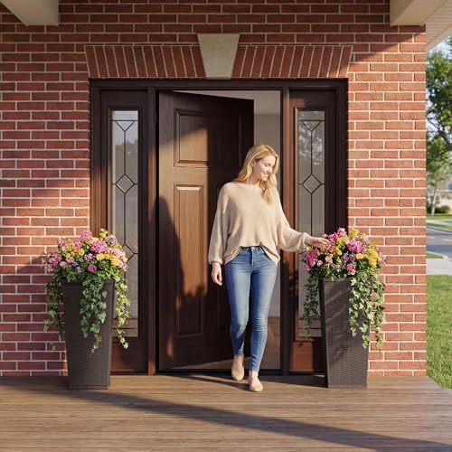 Resin 30'' Tall Planters (2 Count)