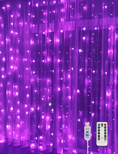 Purple Curtain Lights for Halloween