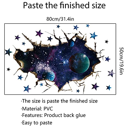 3D Space Galaxy Wall Decor Stickers