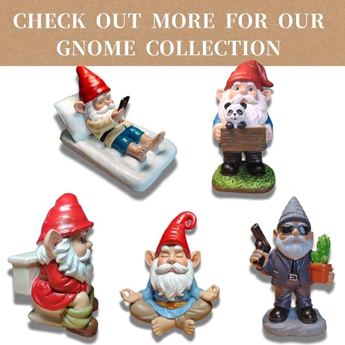 Relaxing Pool Gnome with Smartphone