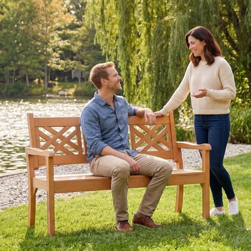 54" Poly Lumber Outdoor Patio Bench Weatherproof