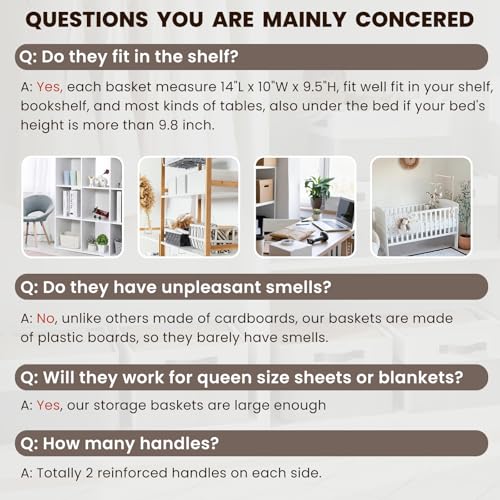 Closet Organizers and Storage Baskets (6 Count)
