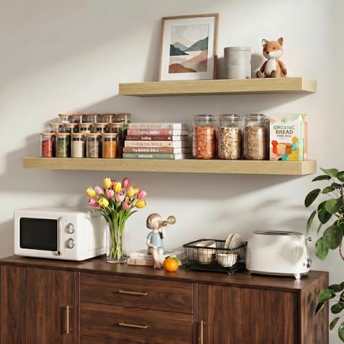 48 Inch Floating Shelves Wall Mounted for Display (2 Count)