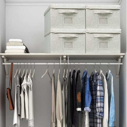 Storage Bins With Lids Closet Organizer Cabinet Box For Clothes (6 Count)