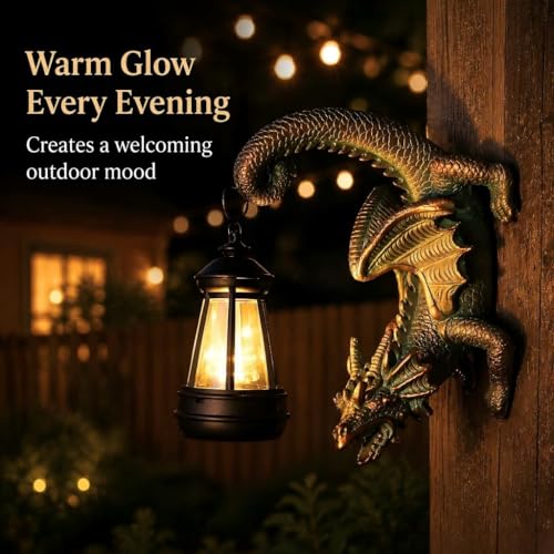 Solar Dragon Tree Hugger Statue Wall Decor