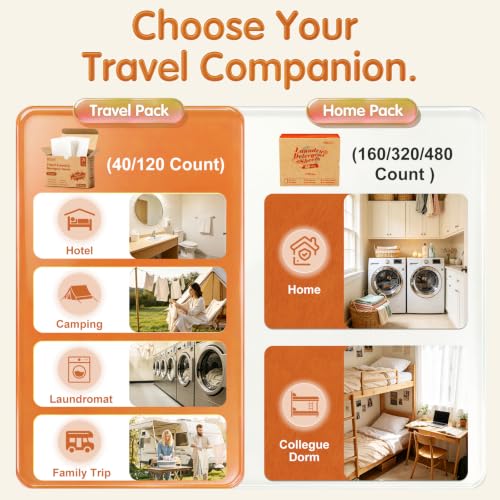 Citrus Travel Laundry Detergent Sheets 40 Sheet (40 Count)