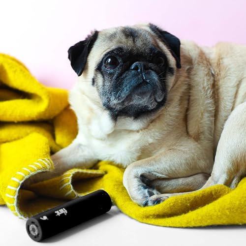 Classic Black Retractable Mini Lint Roller with 90 Extra Sticky Sheets