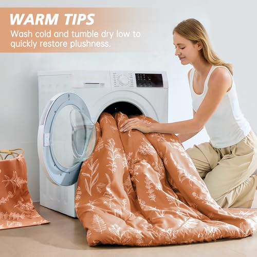 Burnt Orange Bed in a Bag King 7 Pieces