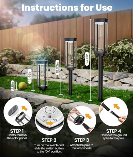 Solar Big Lights for Backyard (8 Count)