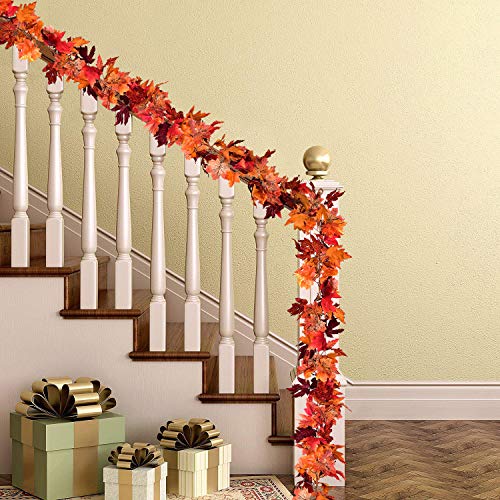 2 Pack Fall Garland Maple Leaf (11.8 Foot)