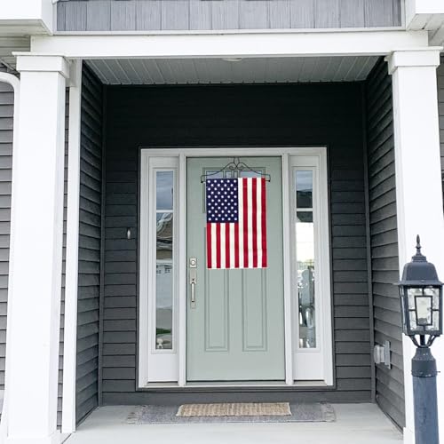 Garden Flag Holder with American Flag Garden Flag Banner Hanger for Wall Outside Yard Small 12x18 Inch