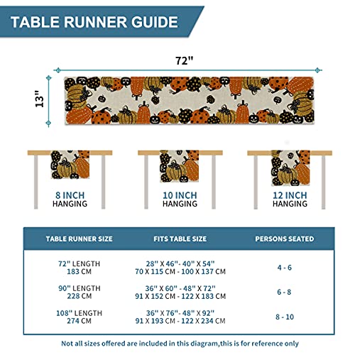 210 GSM Halloween Table Runner Home Party Decor 13x72 Inch