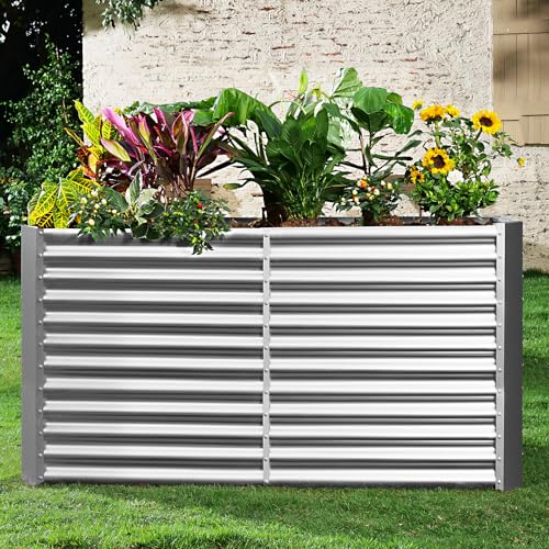 8x4x3ft Rectangular Galvanized Raised Garden Beds
