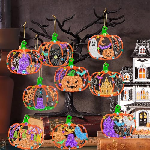 36PCS Wooden Pumpkins Ornaments to Paint Halloween Thanksgiving Decoration Cutouts Unfinished 3.5 inches (36 Count)