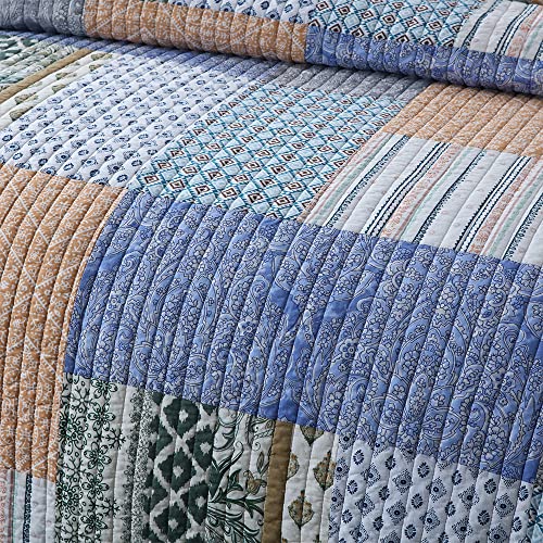 Cotton Bedspread Bohemian Blue Quilt Bedding Sets