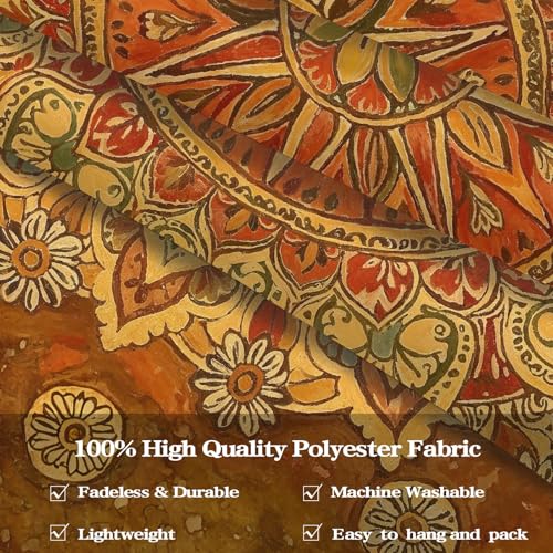 Floral Mandala Tapestry Boho Tapestry for Bedroom Brown Tapestries Wall Hanging Living Room Wall Art and Home Decor 44x60