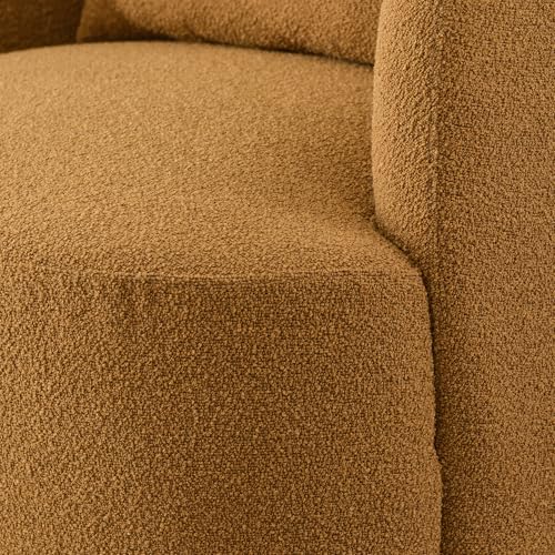 34" W Boucle Swivel Barrel Chairs with Pillow Set of 2 (2 Count)