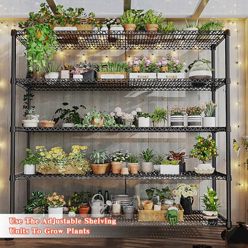5 Tier Heavy Duty Shelving with Wheels
