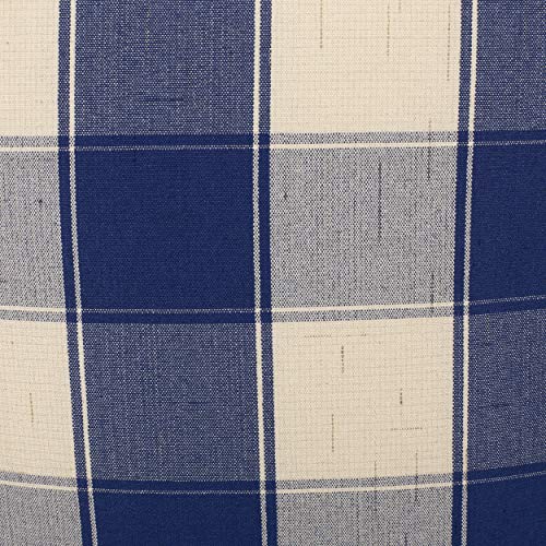 Modern Fabric Checkered Cube Pouf Ottoman Foot Stool