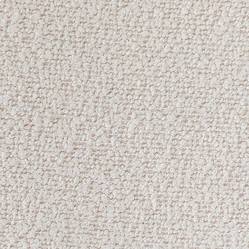 34" W Boucle Swivel Barrel Chair with Toss Pillow