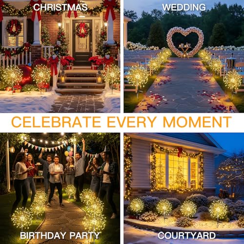 Solar Garden Lights Outdoor Waterproof Decorative (2 Count)