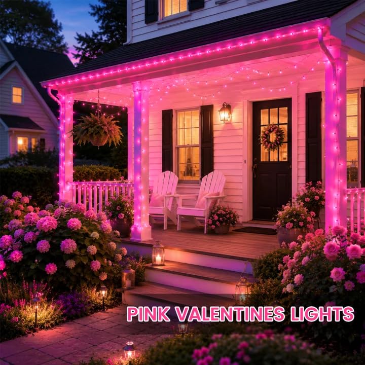 2 Pack 200 LED Battery Operated String Lights